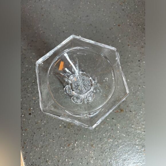 🔥❤️🔥 2 Crystal-like Geometric Design Glass Tapered Candlestick Holders EPC - Picture 6 of 9
